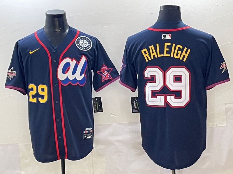 Men 2025 Seattle Mariners #29 Raleigh dark Blue All star Nike MLB Jersey style 07->seattle mariners->MLB Jersey